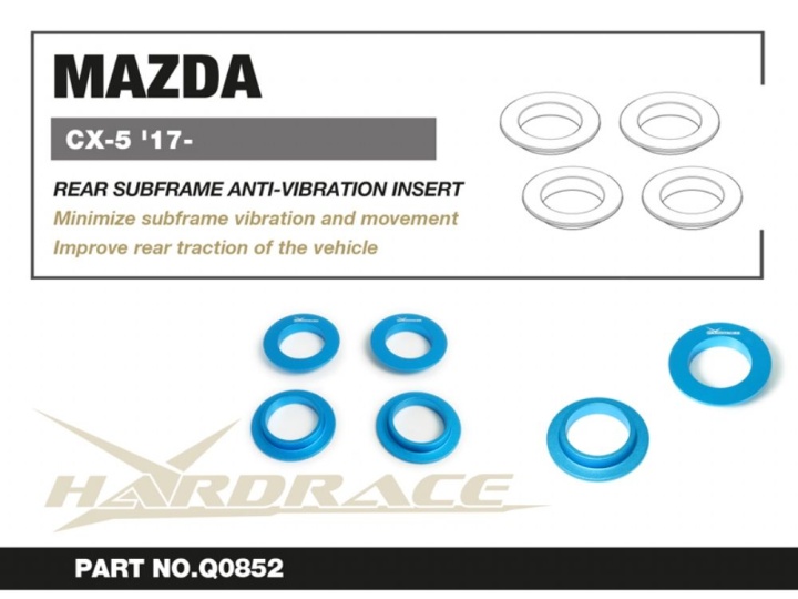 HR-Q0852 Mazda CX-5 17- Insatser Bakre Subframe - 4Delar/Set Hardrace