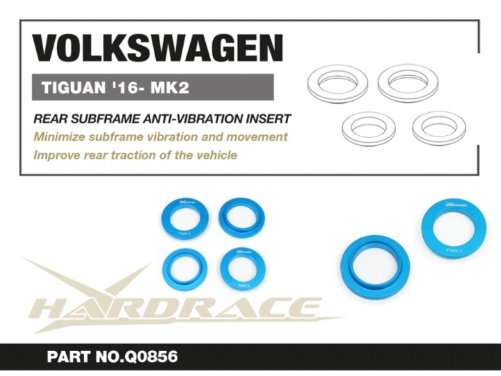 HR-Q0856 Volkswagen TIGUAN 16- Insatser Bakre Subframe - 4Delar/Set Hardrace