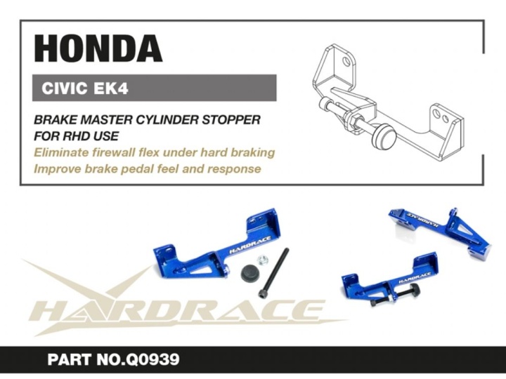 HR-Q0939 Honda Civic EK4 (RHD) Bromscylinderstopp - 1Delar/Set Hardrace