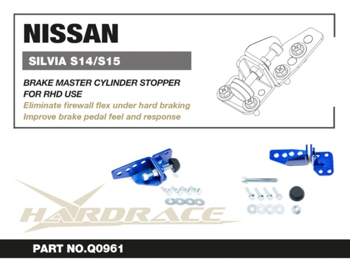 HR-Q0961 Nissan SILVIA S14/S15 (RHD) Bromscylinderstopp - 2Delar/Set Hardrace