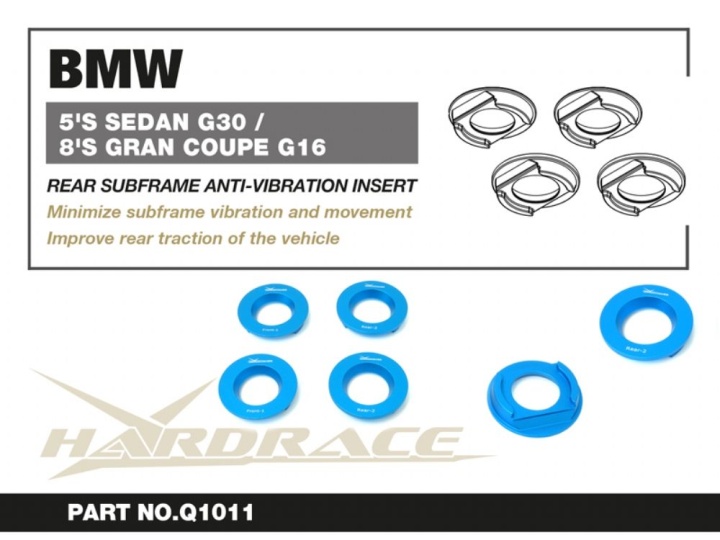 HR-Q1011 BMW G30 / G16 Insatser Bakre Subframe - 4Delar/Set Hardrace