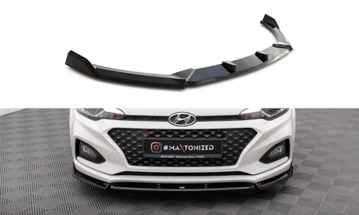 Hyundai I20 Mk2 Facelift 2018-2020 Frontsplitter V.2 Maxton Design i gruppen Bilmodeller / Hyundai / I20 hos DDESIGN AB (HY-I20-2F-FD2)