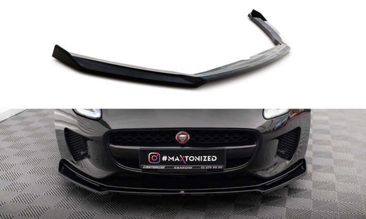 Jaguar F-Type Mk1 Facelift 2016-2020 Frontsplitter V.2 Maxton Design i gruppen Bilmodeller / Jaguar / F-Type (X152) 2014+ / Styling hos DDESIGN AB (JA-F-TYPE-1F-FD2)