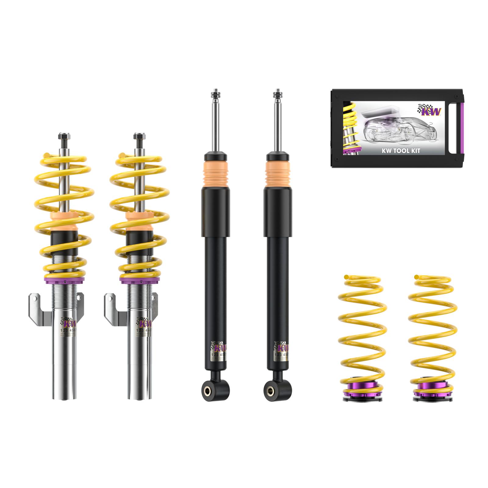 102800BW Coilovers Inox V1 KW Suspension i gruppen Välj bilmodell / Audi / A1 - S1 2010+ / Chassi / Coilovers hos DDESIGN Scandinavia AB (KW-102800BW)