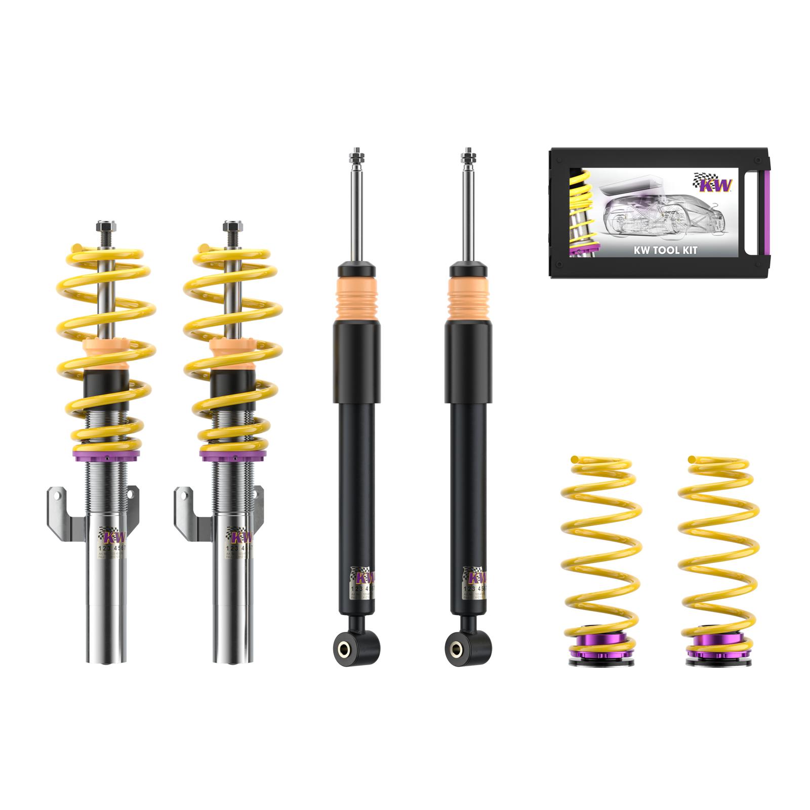 102800BY Coilovers Inox V1 (inkl. Cancellation Kit) KW Suspension i gruppen Välj bilmodell / Audi / A1 - S1 2010+ / Chassi / Coilovers hos DDESIGN Scandinavia AB (KW-102800BY)