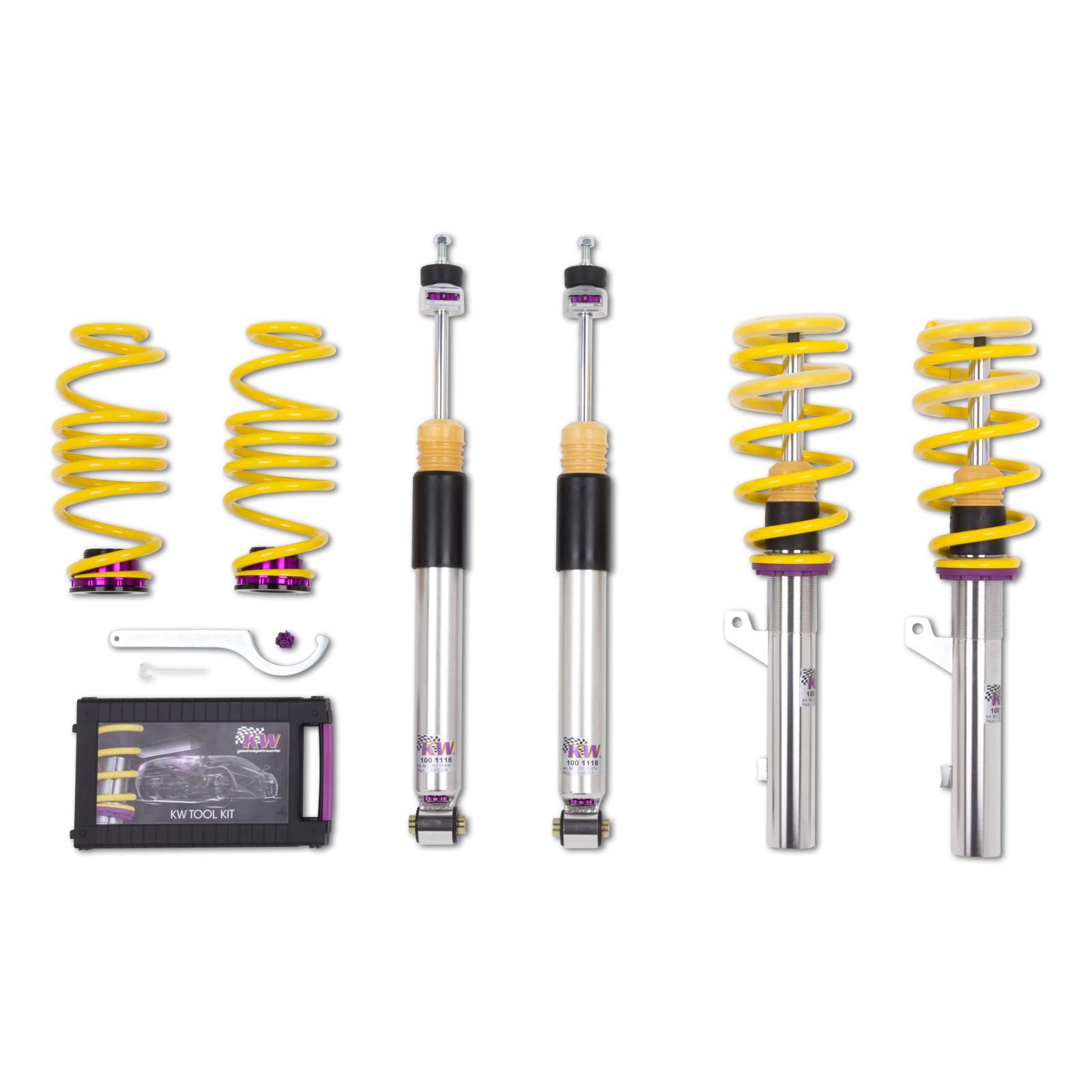 3528000H Coilovers Inox V3 KW Suspension i gruppen Välj bilmodell / VW / Golf 7 Standard 12-19 / Chassi / Golf MK7 Fjädring hos DDESIGN Scandinavia AB (KW-3528000H)