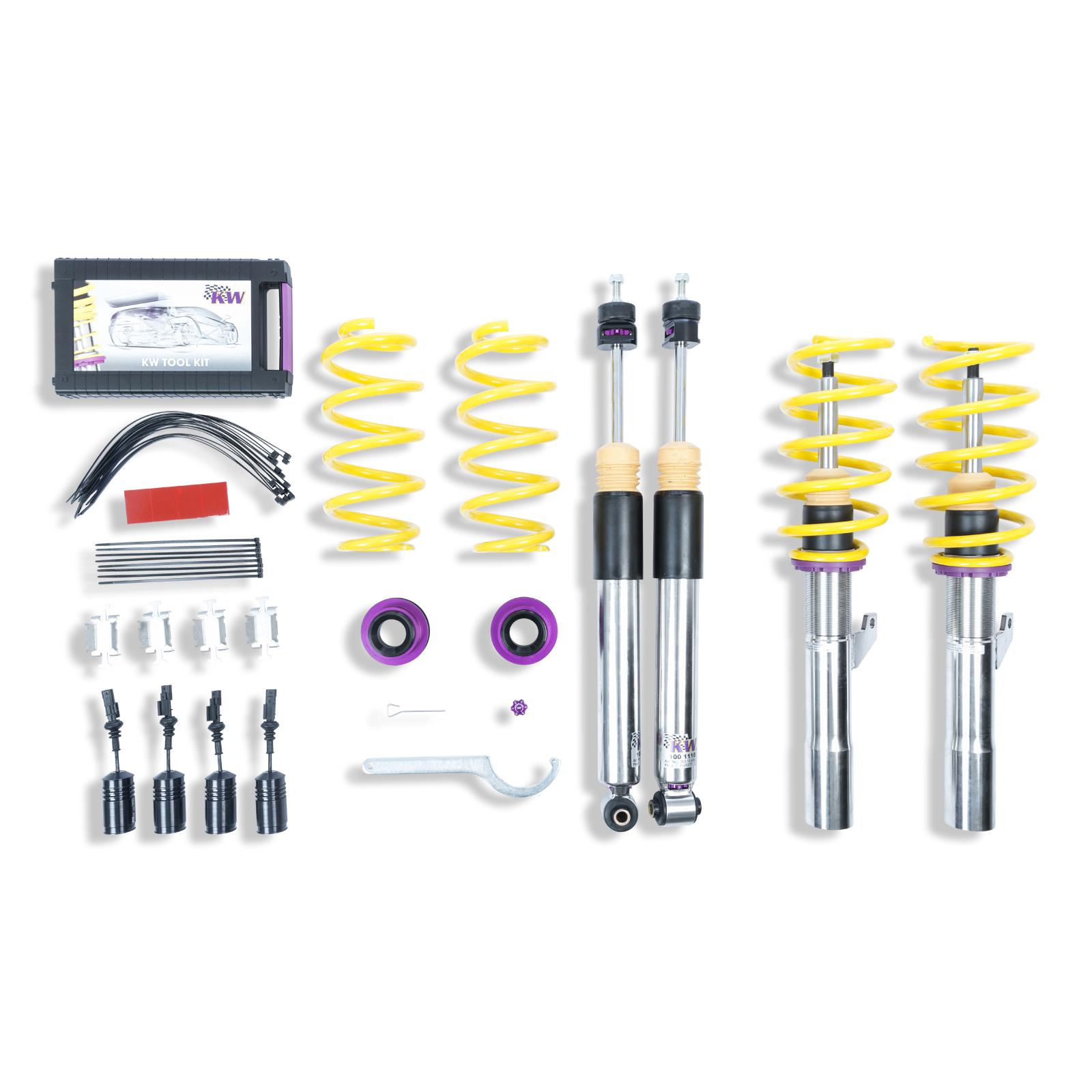 352800AZ Coilovers Inox V3 (inkl. Cancellation Kit) KW Suspension i gruppen Välj bilmodell / VW / Golf 7 Standard 12-19 / Chassi hos DDESIGN Scandinavia AB (KW-352800AZ)