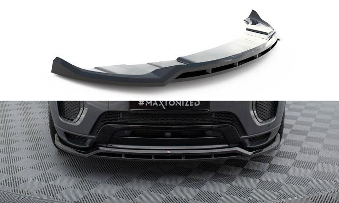 Land Rover Range Rover Evoque Mk1 Facelift 2013-2018 Frontläpp / Frontsplitter V.1 Maxton Design i gruppen Bilmodeller / Land Rover / Evoque 2011+ hos DDESIGN AB (LR-RR-EV-1-FD1G-FD1RG)