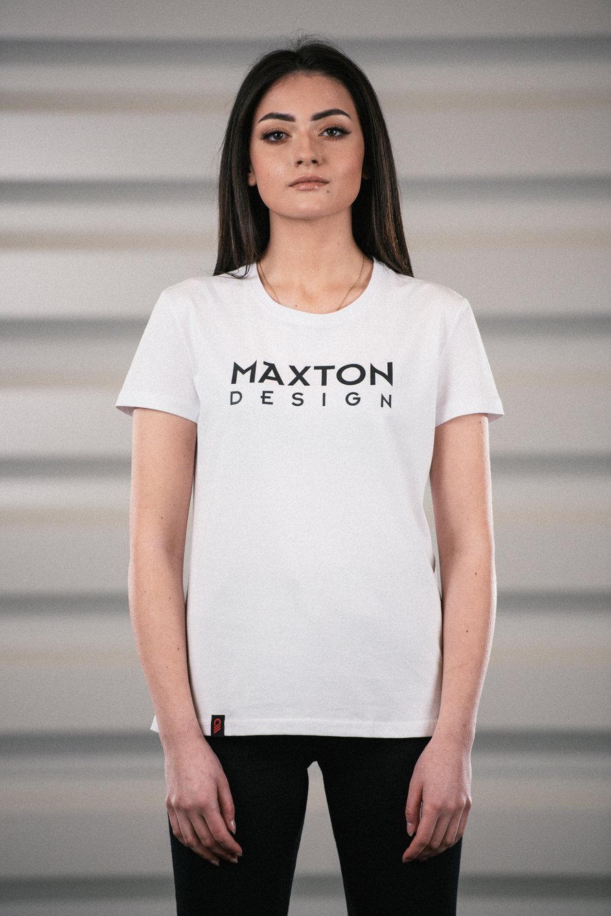 Vit T-shirt Dam (XS) Maxton Design i gruppen Välj bilmodell hos DDESIGN Scandinavia AB (MA-TSHRT-WHT-WMNS-1-XS)