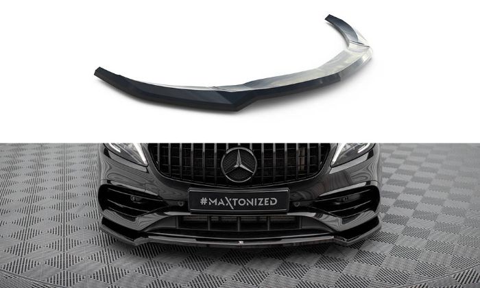 Mercedes A-Klass AMG-Line W176 Facelift 2015-2018 Frontläpp / Frontsplitter V.1 Maxton Design i gruppen Bilmodeller / Mercedes Benz / A-Klass 12-18 (W176) / Styling hos DDESIGN AB (ME-A-176F-AMGLINE-FD1G)