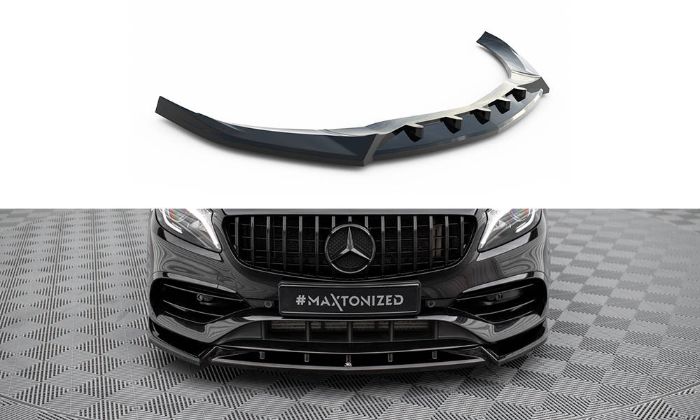 Mercedes A-Klass AMG-Line W176 Facelift 2015-2018 Frontläpp / Frontsplitter V.2 Maxton Design i gruppen Bilmodeller / Mercedes Benz / A-Klass 12-18 (W176) / Styling hos DDESIGN AB (ME-A-176F-AMGLINE-FD2G)