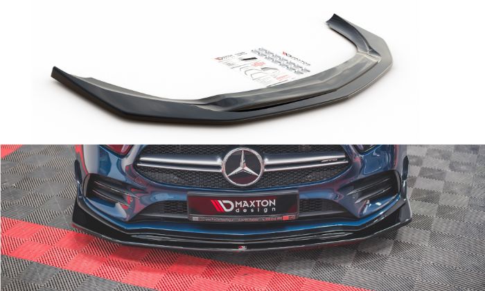 Mercedes A35 AMG (Aero Pack) W177 2018+ Frontläpp / Frontsplitter V.3 Maxton Design i gruppen Bilmodeller / Mercedes Benz / A-Klass 18+ (W177) hos DDESIGN AB (ME-A-177-35-FD3G)