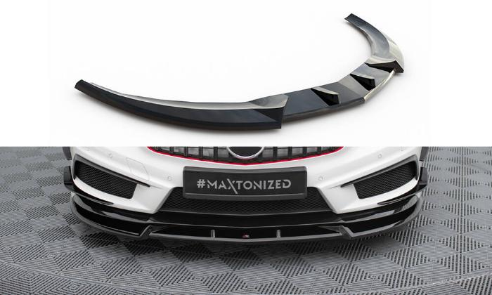 Mercedes-Benz A45 AMG W176 2012-2015 Frontsplitter V.1 Maxton Design i gruppen Bilmodeller / Mercedes Benz / A-Klass 12-18 (W176) / Styling hos DDESIGN AB (ME-A45-W176-FD1G)