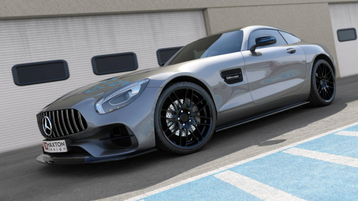 Mercedes-AMG GT / GT S C190 2014-2023 Sidokjolar / Sidoextensions V.1 Maxton Design i gruppen Bilmodeller / Mercedes Benz / AMG GT / GT S (C190) 2014-2023 hos DDESIGN AB (ME-AMG-GTS-1-SD1G)