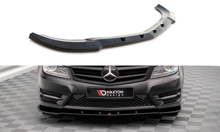 Mercedes C-Klass Coupe AMG-Line C204 2011-2015 Frontsplitter V.2 Maxton Design i gruppen Bilmodeller / Mercedes Benz / C-Class 07-15 (W204) / Styling hos DDESIGN AB (ME-C-204F-AMGLINE-C-FD2)