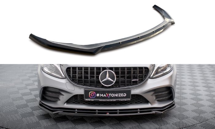 Mercedes AMG C43 Coupe / Sedan C205 / W205 Facelift 2018-2022 Frontläpp / Frontsplitter V.2 Maxton Design i gruppen Bilmodeller / Mercedes Benz / C-Class 15-21 (W205) / Styling hos DDESIGN AB (ME-C-205F-43-C-FD2G)