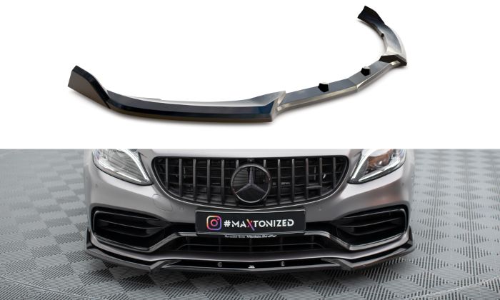 Mercedes AMG C63 Sedan / Estate W205 Facelift 2018-2021 Frontläpp / Frontsplitter V.2 Maxton Design i gruppen Bilmodeller / Mercedes Benz / C-Class 15-21 (W205) / Styling hos DDESIGN AB (ME-C-205F-63-FD2G)