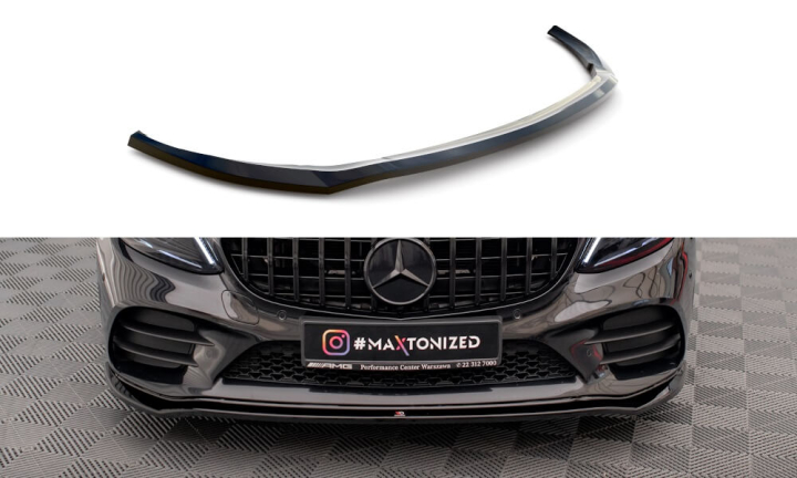 Mercedes C-Klass AMG Line / C43 AMG Sedan / Coupe W205 / C205 Facelift 2018-2021 Frontsplitter V.1 Maxton Design  i gruppen Bilmodeller / Mercedes Benz / C-Class 15-21 (W205) / Styling hos DDESIGN AB (ME-C-205F-AMGLINE-C-FD1)