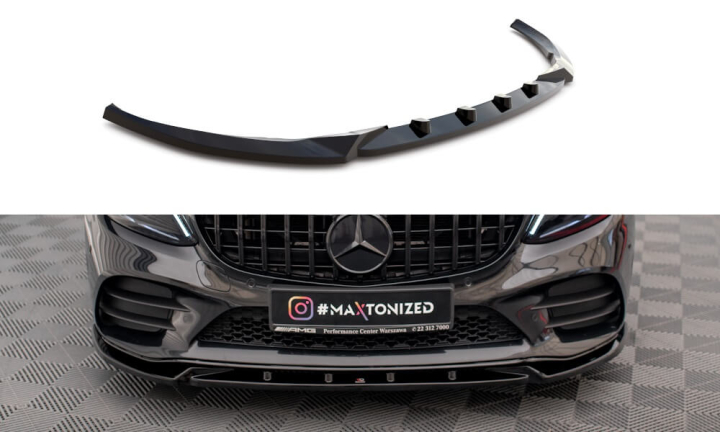 Mercedes C-Klass AMG Line / C43 AMG Sedan / Coupe W205 / C205 Facelift 2018-2021 Frontsplitter V.2 Maxton Design  i gruppen Bilmodeller / Mercedes Benz / C-Class 15-21 (W205) / Styling hos DDESIGN AB (ME-C-205F-AMGLINE-C-FD2)