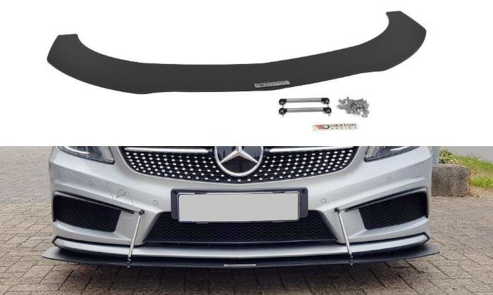 Mercedes A-Klass W176 AMG-Line 2012- 2015 Racing Frontläpp / Frontsplitter Maxton Design i gruppen Bilmodeller / Mercedes Benz / A-Klass 12-18 (W176) / Styling hos DDESIGN AB (ME-CLA-117-AMG-CNC-FD1A)