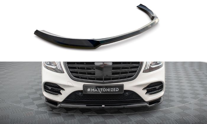 Mercedes S-Klass AMG-Line W222 Facelift 2017-2020 Frontsplitter V.1 Maxton Design i gruppen Bilmodeller / Mercedes Benz / S-Class 13-20 (W222) hos DDESIGN AB (ME-S-222F-AMGLINE-FD1G)