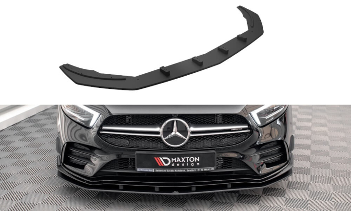 Mercedes A-Klass AMG / AMG-Line W177 2018+ Street Pro Frontsplitter V.1 Maxton Design i gruppen Bilmodeller / Mercedes Benz / A-Klass 18+ (W177) hos DDESIGN AB (MEA17735CNC-FD1)