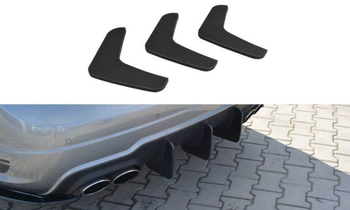 MEC204AMGLINECNC-RS2B Mercedes C-Class W204 Facelift AMG-Line 2011-2014 Racing Diffuser V.1 Maxton Design