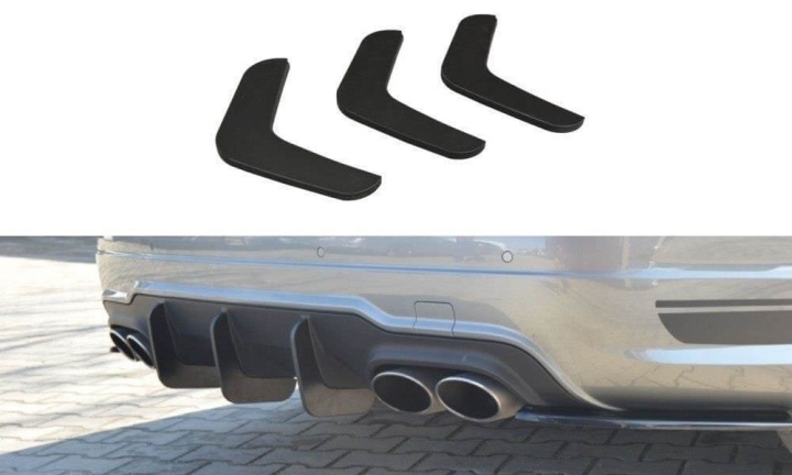 MEC204AMGLINECNC-RS3B Mercedes C-Class W204 Facelift AMG-Line 2011-2014 Racing Diffuser V.2 Maxton Design