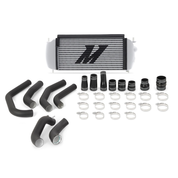 MMINT-F27T-15KBSL Ford F-150 2.7L EcoBoost Intercooler Kit 2015-2017 Silver Med Wrinkle Svarta Rör Mishimoto