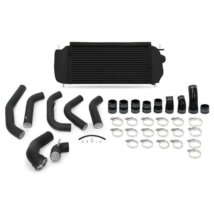 MMINT-F35T-15KBBK Ford F-150 3.5L EcoBoost Intercooler Kit 2015-2016 Svart Med Wrinkle Svarta Rör Mishimoto