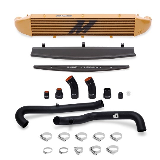 MMINT-FIST-14KBG Ford Fiesta ST Intercooler Kit 2014-2019 Guld Med Wrinkle Svarta Rör Mishimoto