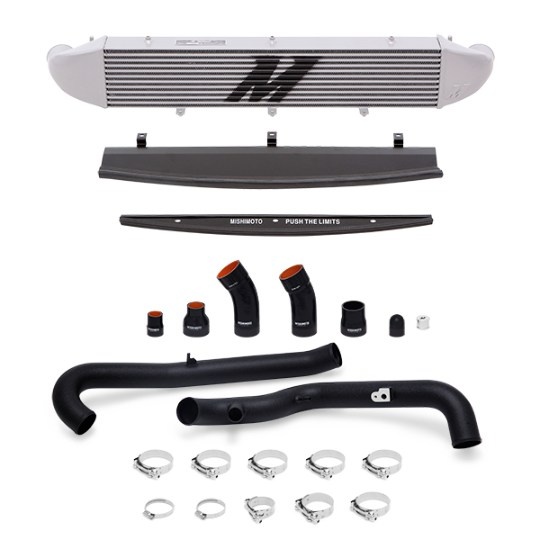 MMINT-FIST-14KBSL Ford Fiesta ST Intercooler Kit 2014-2019 Silver Med Wrinkle Svarta Rör Mishimoto
