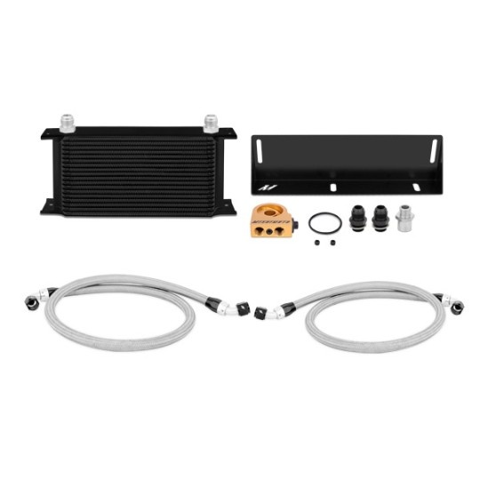 MMOC-MUS-79TBK Ford Mustang 5.0L 79-93 Termostatstyrt Oljekylarkit Svart Mishimoto