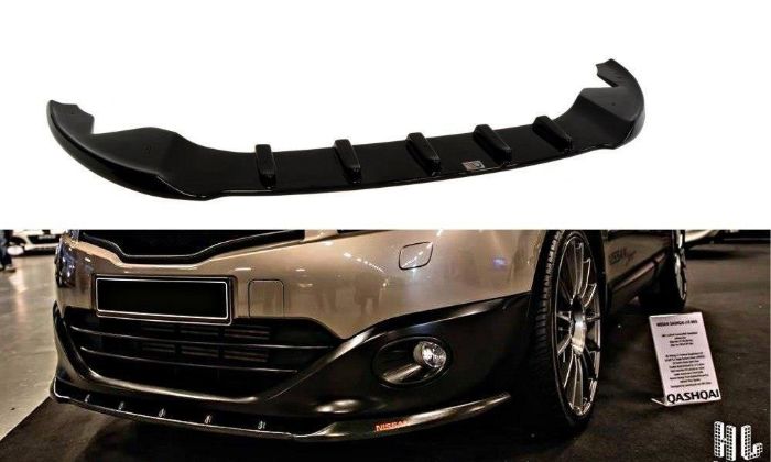 Nissan Qashqai (Facelift) 2009-2013 Frontläpp / Frontsplitter Maxton Design i gruppen Bilmodeller / Nissan / Qashqai 2007- hos DDESIGN AB (NI-QA-1F-FD1G)