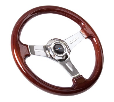 NRG-ST-015-1CH NRG Classic Wood Grain Med Kromcentrum 330mm