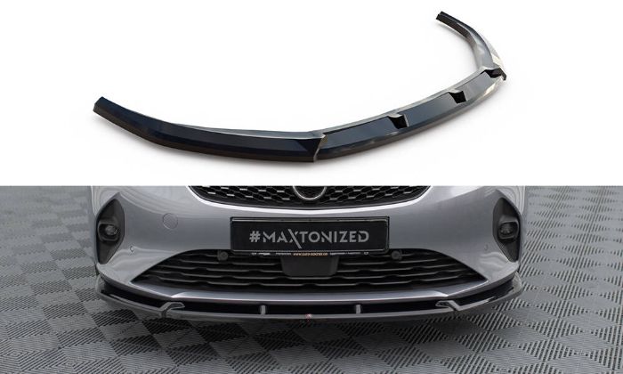 Opel Corsa F (MK6) 2019+ Frontläpp / Frontsplitter V.1 Maxton Design i gruppen Bilmodeller / Opel / Corsa F 2019+ hos DDESIGN AB (OP-CO-F-FD1G)