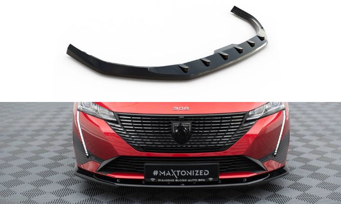 Peugeot 308 (inkl. SW) Mk3 2021- Frontsplitter V.1 Maxton Design i gruppen Bilmodeller / Peugeot / 308 / Styling hos DDESIGN AB (PE-308-3-SW-FD1G)