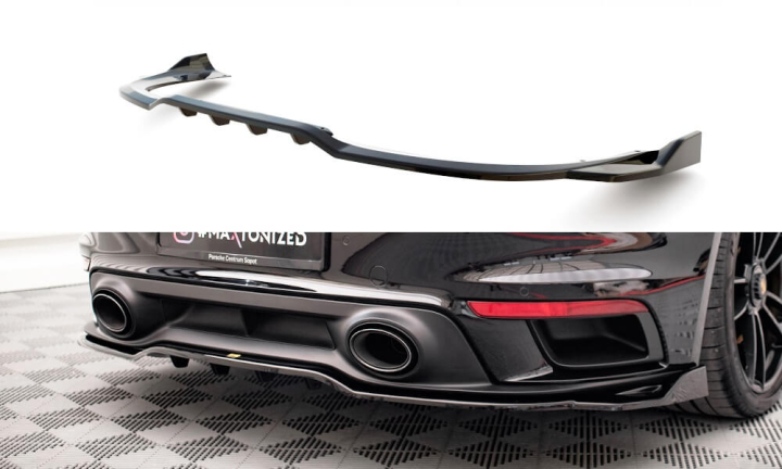 Porsche 911 Turbo S 992 2020+ Bakre Splitter (Med Splitters) V.1 Maxton Design i gruppen Bilmodeller / Porsche / 992 2018+ hos DDESIGN AB (PO-911-992-TURBO-S-RD1)