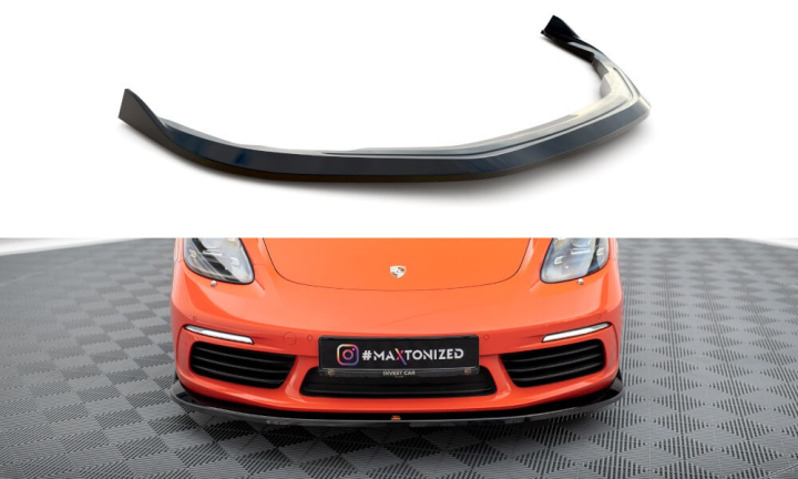 Porsche 718 Cayman 982c 2016+ Frontsplitter V.2 Maxton Design i gruppen Bilmodeller / Porsche / 718 Cayman & Boxster 16+ hos DDESIGN AB (PO-CA-718-FD2G)