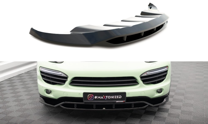 Porsche Cayenne Mk2 2010-2014 Frontsplitter V.1 Maxton Design i gruppen Bilmodeller / Porsche / Cayenne 10+ / Styling hos DDESIGN AB (PO-CAY-2-FD1)