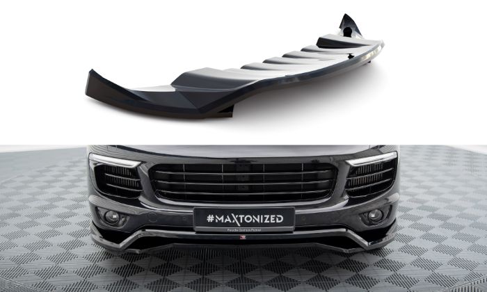 Porsche Cayenne Mk2 Facelift 2014-2018 Frontläpp / Frontsplitter V.1 Maxton Design i gruppen Bilmodeller / Porsche / Cayenne 10+ / Styling hos DDESIGN AB (PO-CAY-2F-FD1G-FD1RG)