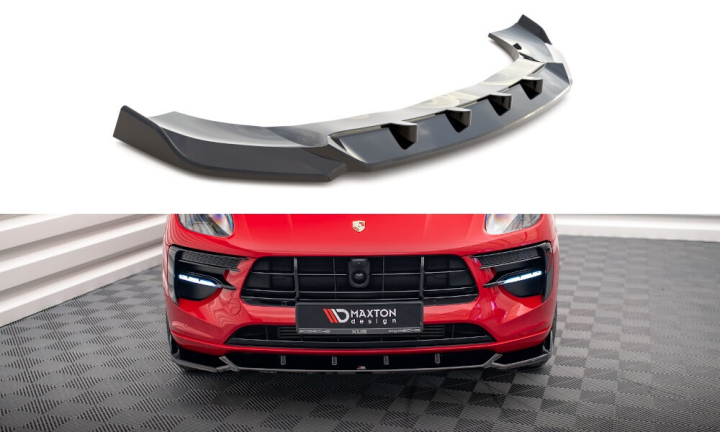 Porsche Macan Mk1 Facelift 2018-2021 Frontsplitter V.1 Maxton Design  i gruppen Bilmodeller / Porsche / Macan 14+ hos DDESIGN AB (PO-MA-1F-FD1)