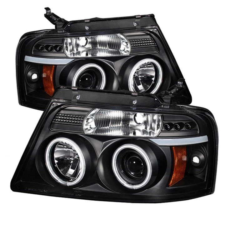 PRO-YD-FF15004-CCFL-G2-BK Ford F150 04-08 Strålkastare Projektor - Version 2 LED (Utbytbara LEDs) - Svarta Spyder Auto