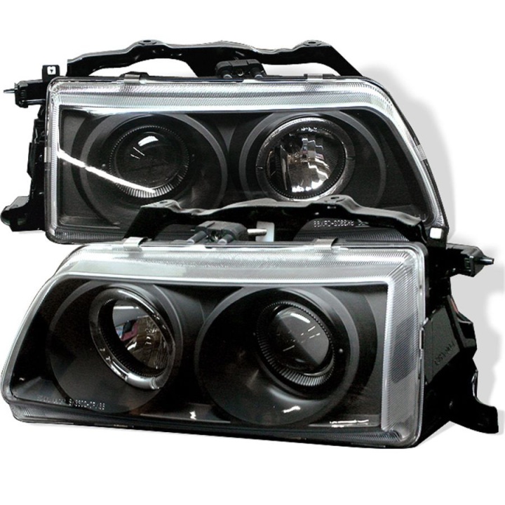 PRO-YD-HC90-HL-BK Honda Civic 90-91 / CRX 90-91 Strålkastare Projektor - LED Halo - Svarta Spyder Auto