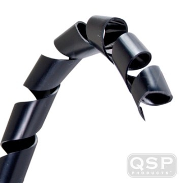 QC3526-B Spiralwrap Svart (Spirap) 4mm - Rulle (10m) QSP Products