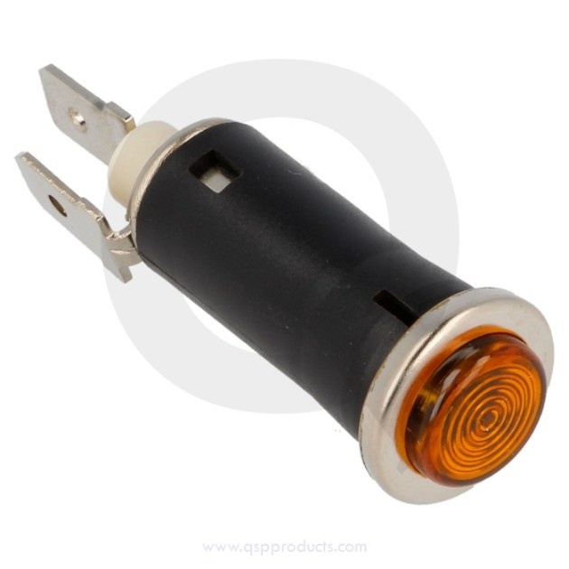 QE2008 Varningslampa Amber - 12v-Lampa / Chromad Bas QSP Products