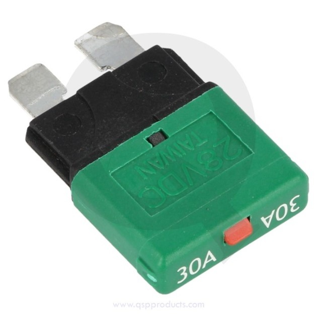 QE8001-30A Säkring Återställningsbar - 30A - Grön QSP Products