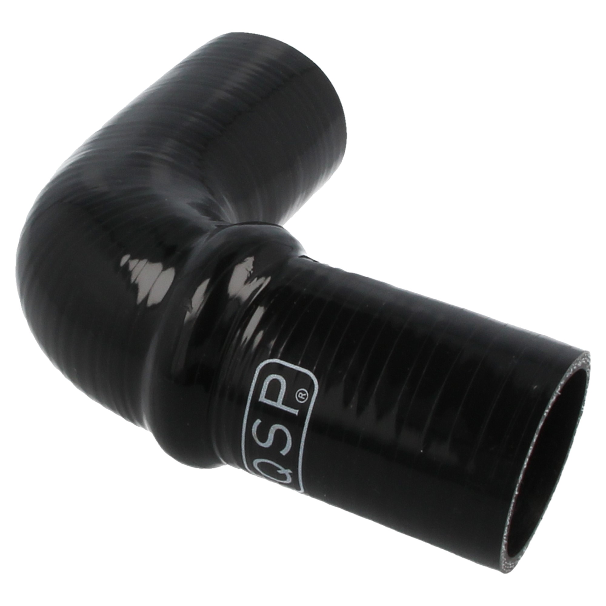 Silikonslang - Hump  - 90° Böj - 70mm - Svart QSP Products