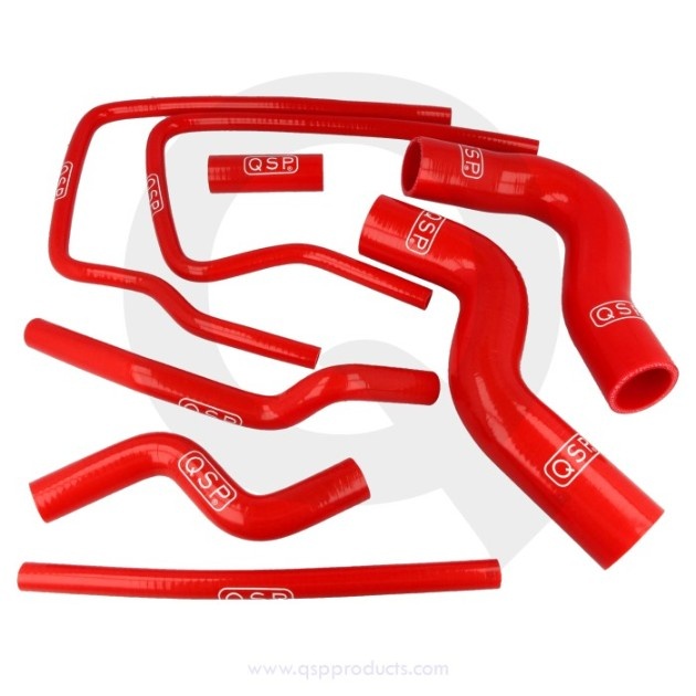 QHSUC-87R Impreza GC8 (Typ 3-6) 97-00 Kylarslangset (9st Slangar) Röd QSP Products