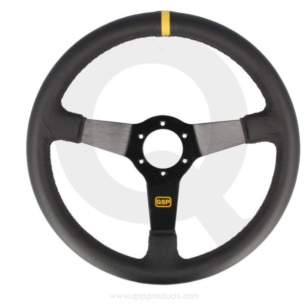 Läderratt 70mm Djup 3-Ekrad, Svart QSP Products